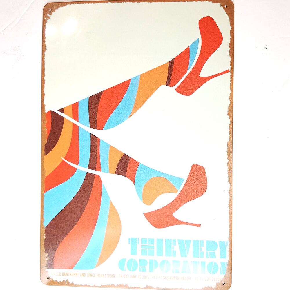 Retro Legs Tin Sign 12×8 Vintage Ivy Corporation Poster Style Wall Art Decor